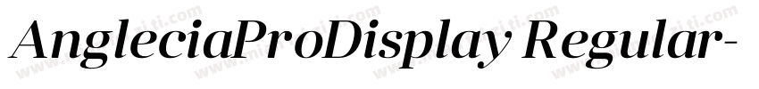 AngleciaProDisplay Regular字体转换